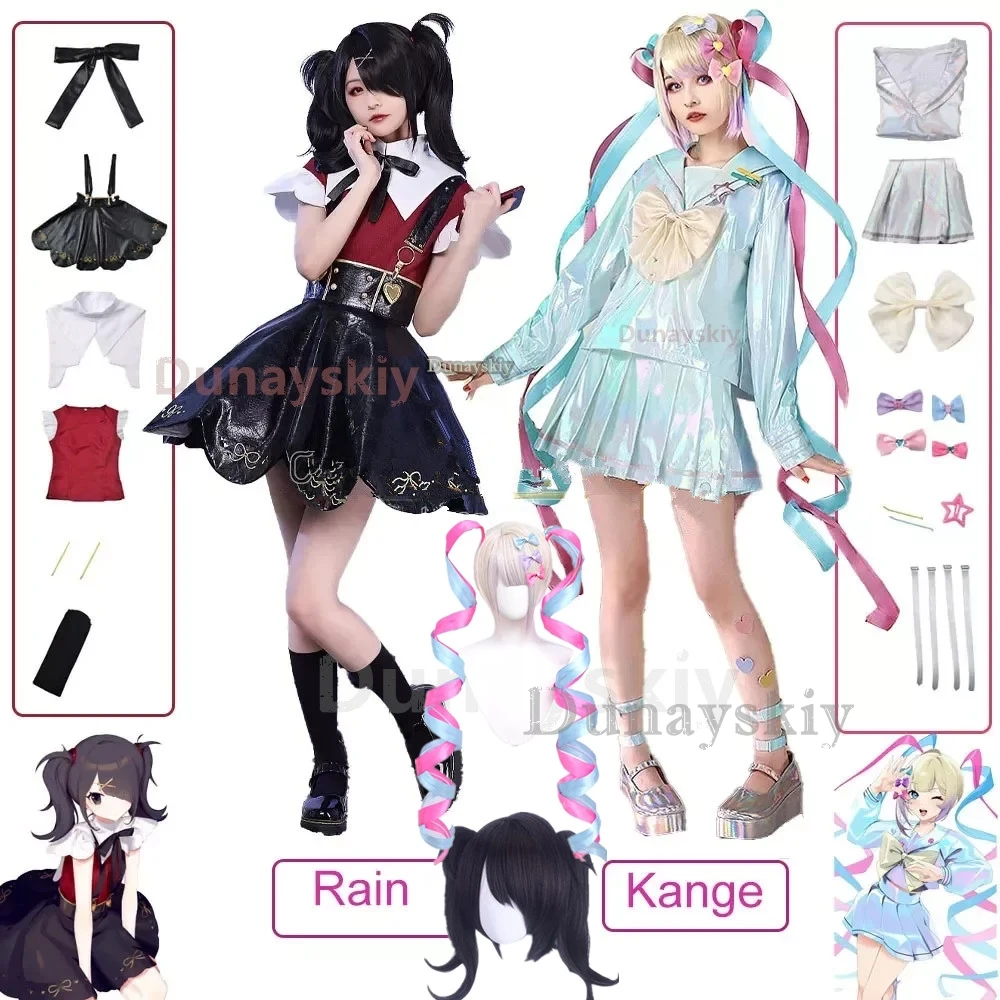 Game Needy Girl Overdose KAngel Cosplay Ame Lolita Costume Game NEEDY STREAMER OVERLOAD Cosplay KAngel Costume With Wig Set Gift