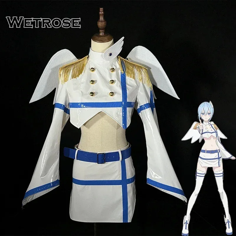 

【Wetrose】In Stock Nociel Nonoa Cosplay Costume Nokieru 2.5 Dimensional Seduction Full Set Wig Wings Sexy Leather Latex Halloween