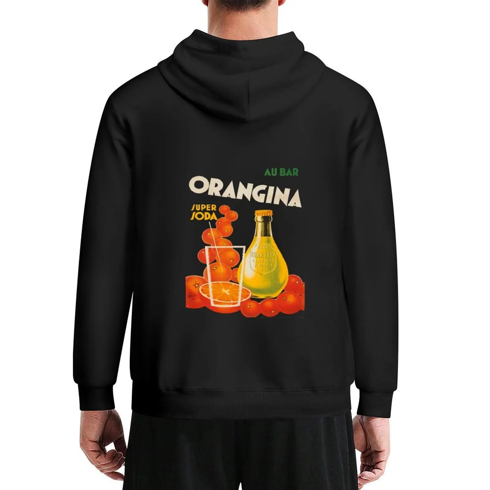 

Cocktail Poster Orangina Super Soda Au Bar Hoodie aesthetic clothing mens clothing men's winter sweater mens hoodies