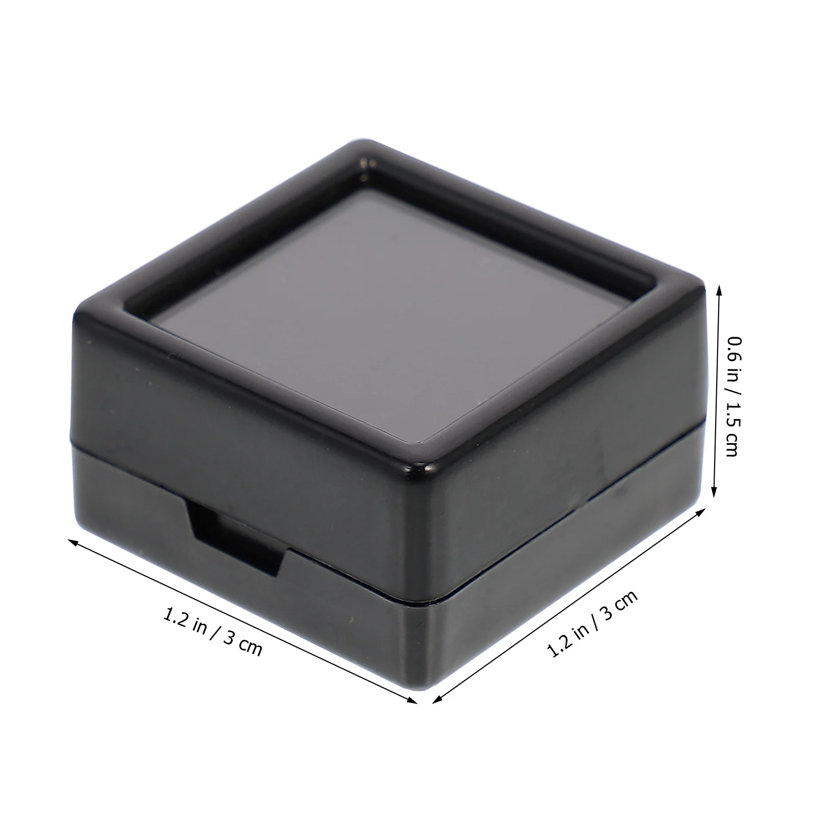 

24Pcs Gem Storage Box Black Clear Lid Cushion Insert Jewelry Display Case Secure Small Stone Organizer Gems Box