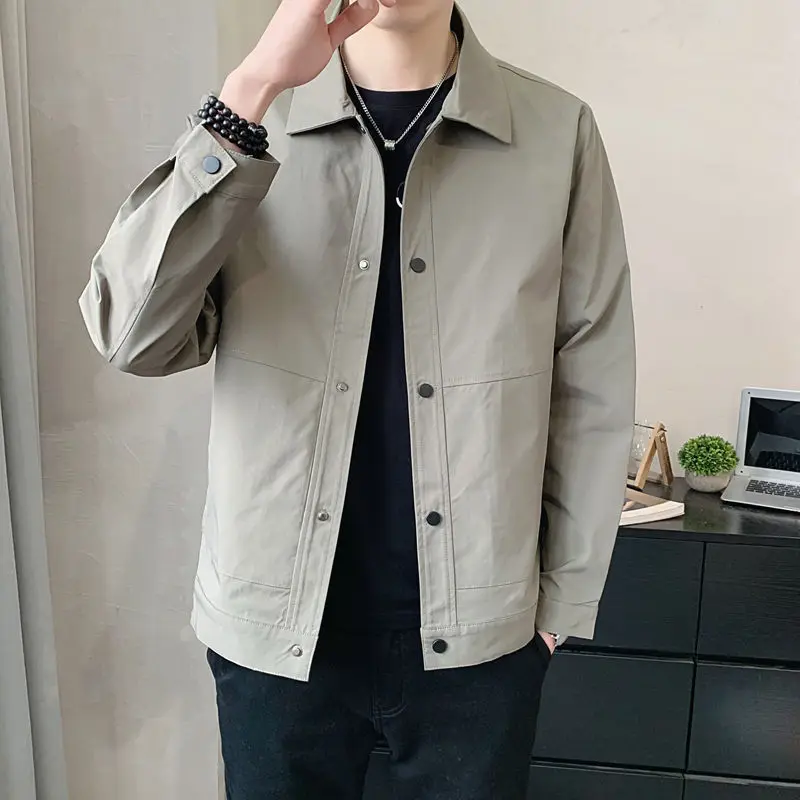 Fashionable and Trendy Single-layer Jacket for Men in Spring and Autumn, Thin Executive Jacket, New Casual and Loose Outerwear, - Image 2