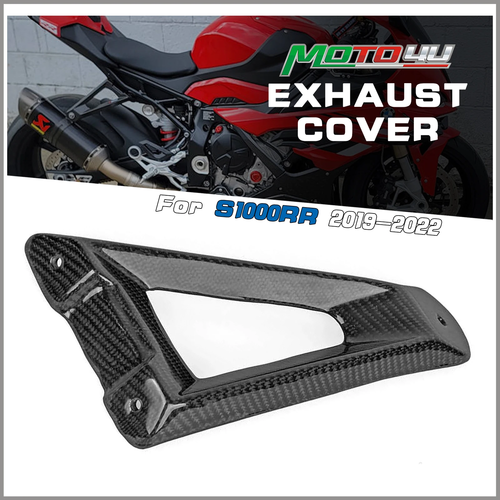 

For BMW S1000RR S1000 RR 2019 2020 2021 Carbon Fiber Motorcycle Exhaust Hanger Bracket Exhaust Modification