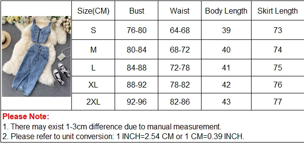 Modisches Skinny High-Waist Ärmelloses Crop-Top 2-Teiliges Jeansrock-Set Damen 2026 Sommer Streetwear Zweiteiler – Detail 1