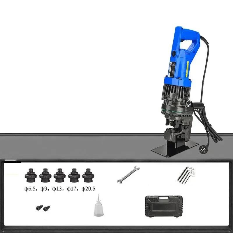 

Электрический ручной гидравлический пробойник 1200 Вт для пробивки отверстий в профильном стальном листе, уголковом профиле, алюминиевой и железной пластине
