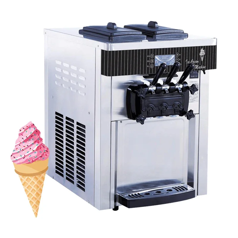 Ice Cream Makers Automatic Table Top 3 Flavors Yogurt Soft Serve Commercial Ice Cream Machine For Business Food Truck Prices