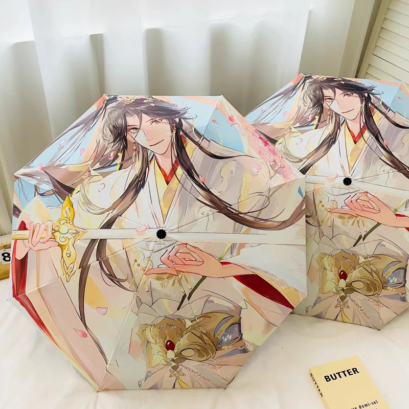 

Зонт Heaven Official's Blessing Hua Cheng Xie Lian, складной солнечный и дождливый зонт, защита от ультрафиолета, зонт Mo Dao Zu Shi