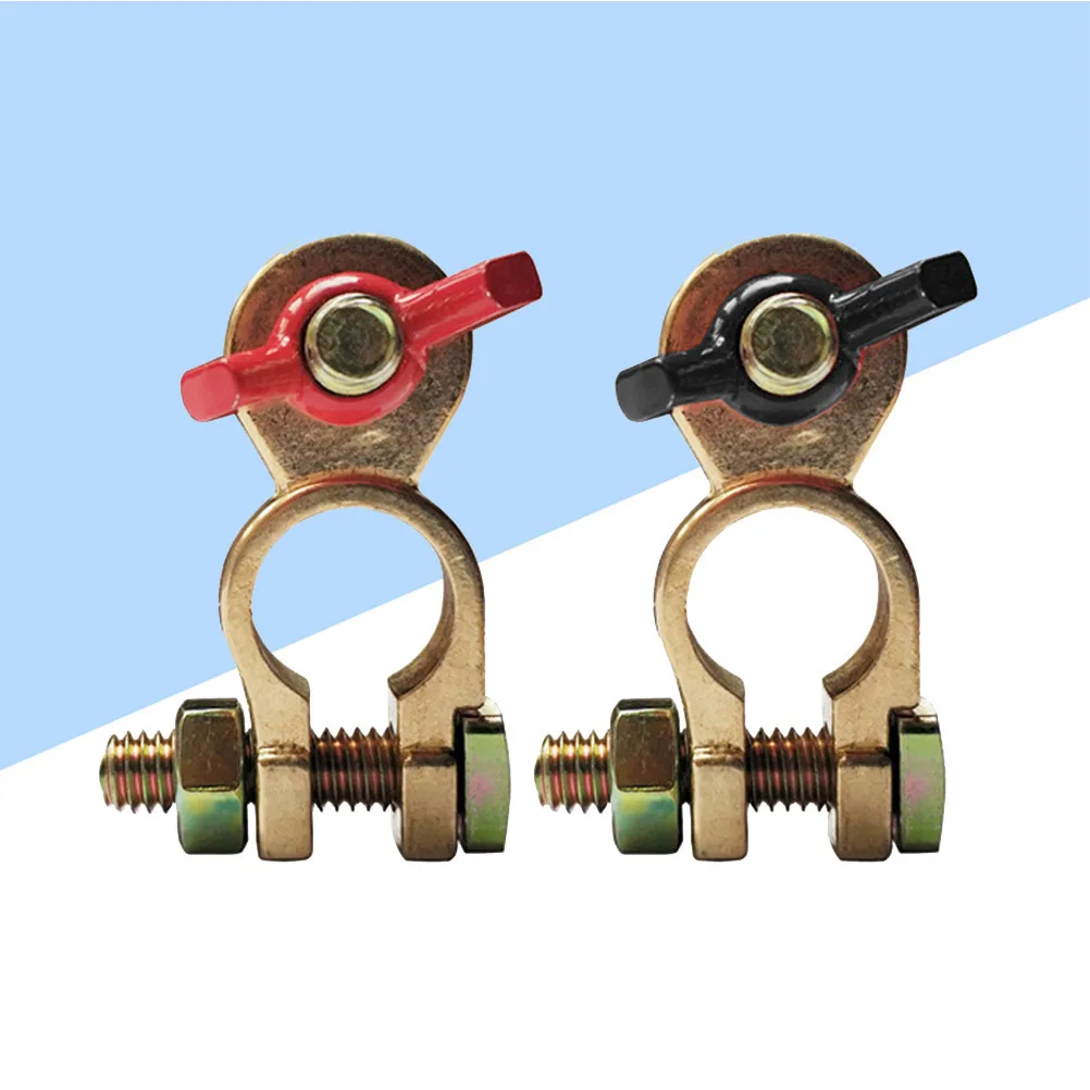 

1 Pair Car Terminal Clamp 17-19Mm Positive 15-17Mm Negative Heavy Duty Corrosion Resistant Auto Connector For