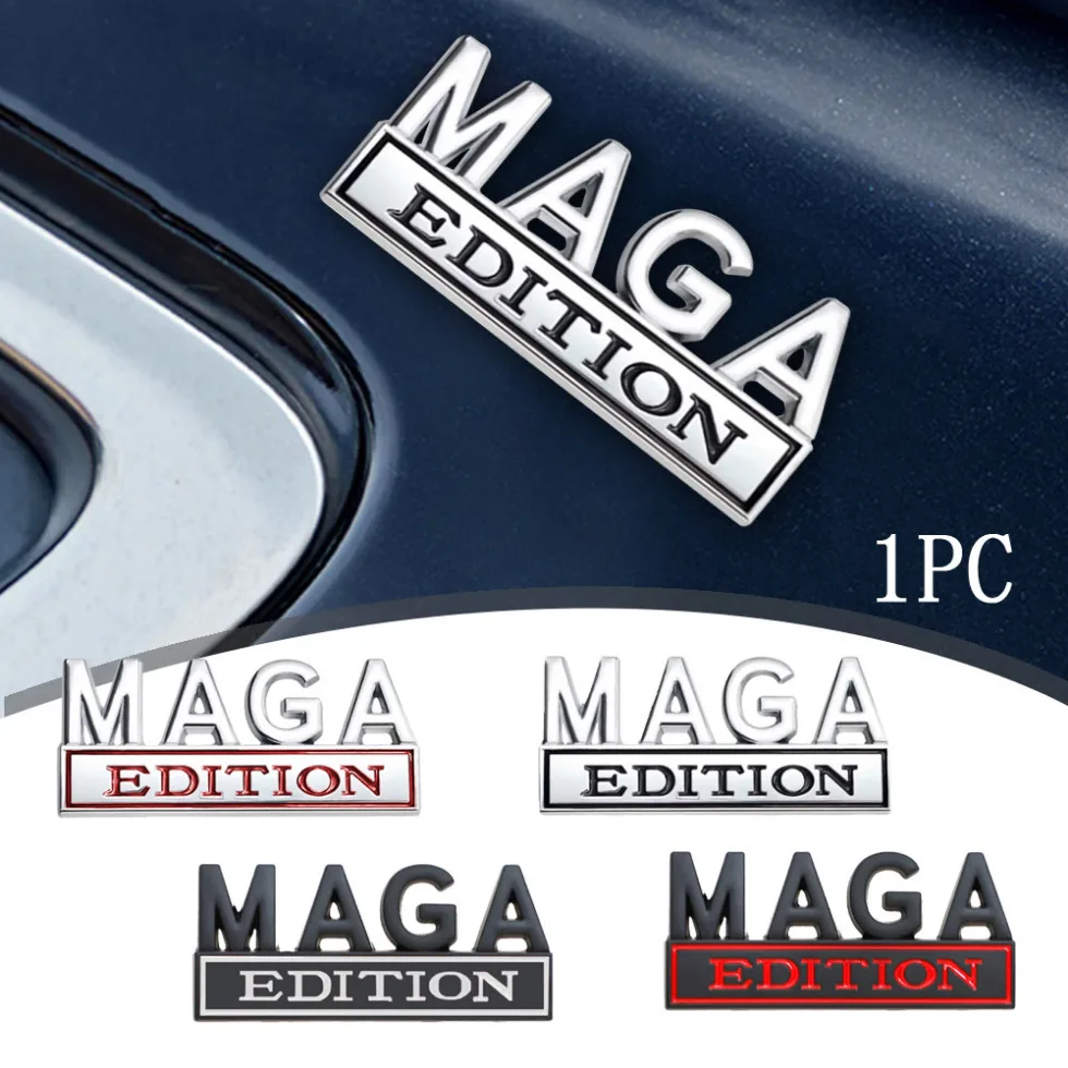 

1pc Car Tail Fender Universal 3D Emblem Decorative Decal Car Body Maga Edition Styling Badge Stickers Auto Exterior Accessories