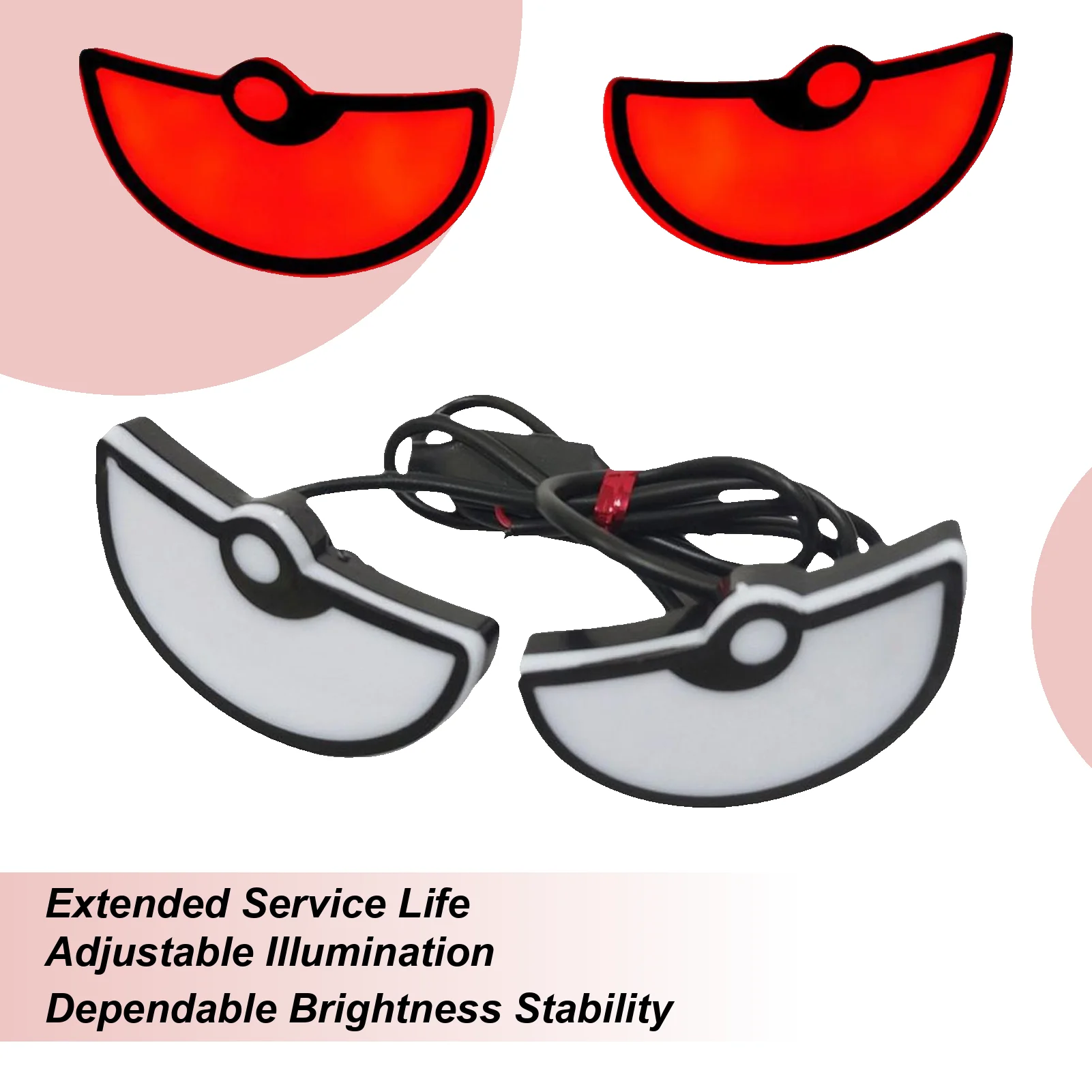 

Фары для автомобиля Яркие 2-компонентные динамические светильники для лобового стекла автомобиля Светодиодные фонари для глаз для грузовика RV SUV Sedan Окно Лобовое стекло Ночь