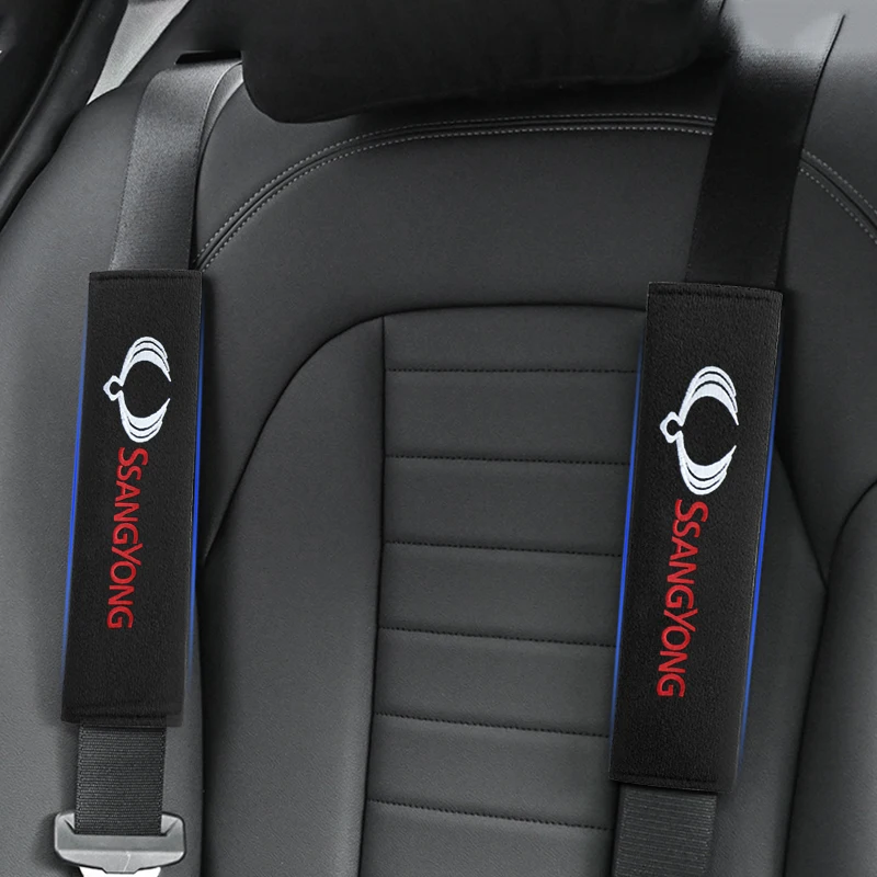 Car seat belt cover shoulder pad protection pad Used For Ssangyong Rexton 2 Tivolan Musso Tivoli Kyron Actyon Sport Korando RS