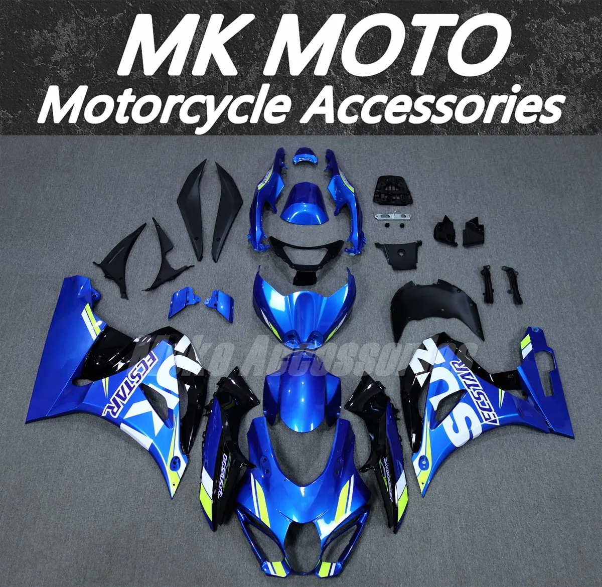 

Moke moto Motorcycle Fairings Kit Fit For Gsxr1000 2017 2018 2019 2020 2021 2022 2023 2024 Bodywork Set Abs Injection Blue Neon