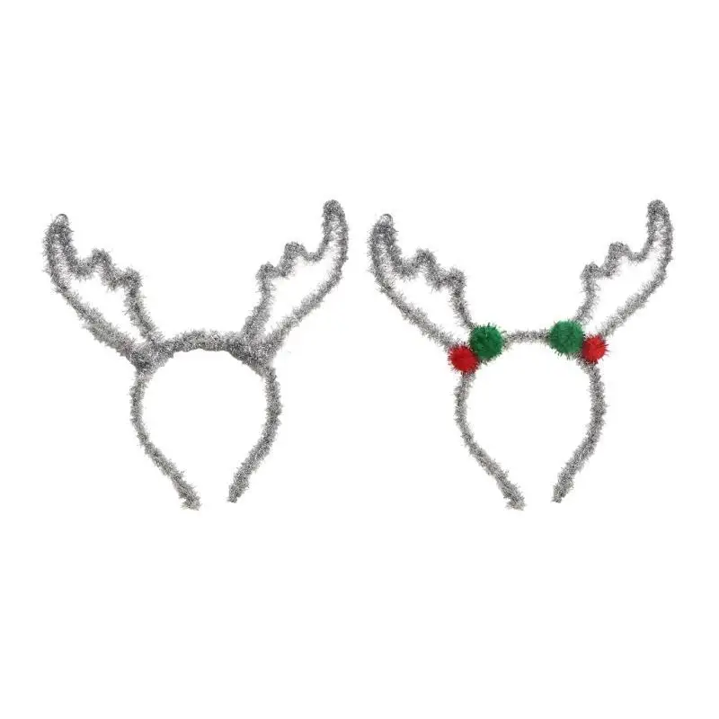 

A52E Antlers New Year Christmas Headwear Headband Photo Props Party Cosplay Costumes Dancing Party Headband Christmas