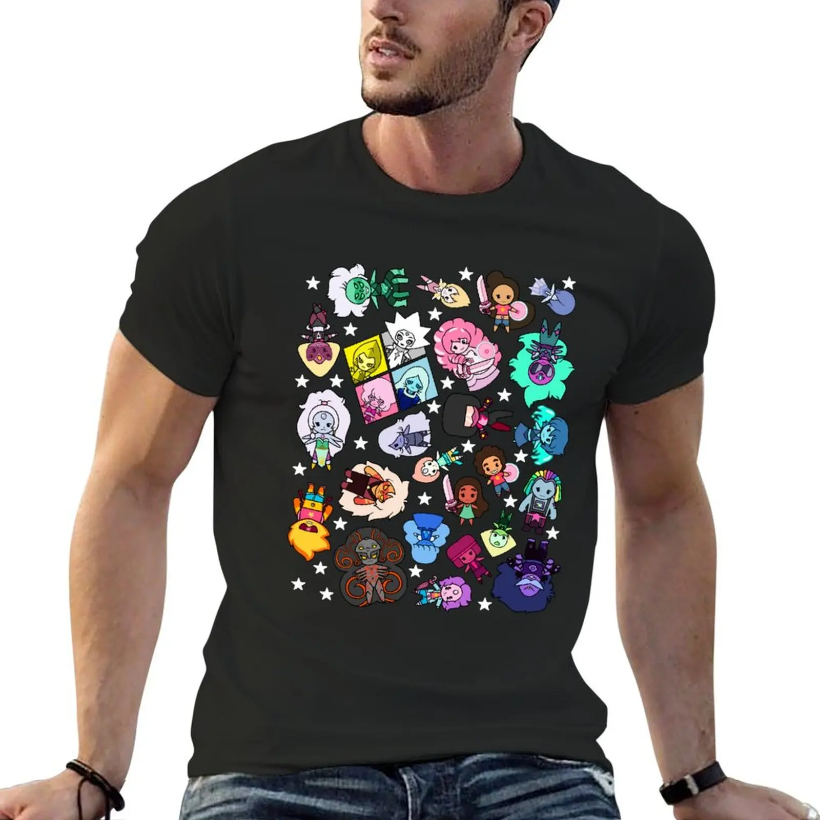 Crystal Gems T-Shirt plus sizes vintage t shirts tops summer clothes mens designer clothes