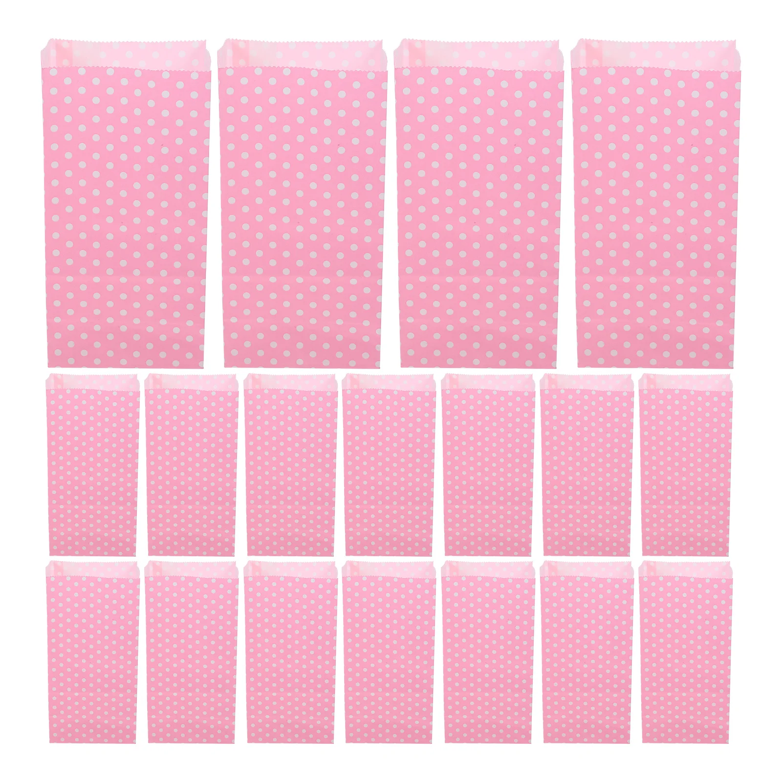 

50 Pcs Gift Bag Candy Packaging Party Favor Bags Paper Kraft Treat Popcorn Pink for Sweets