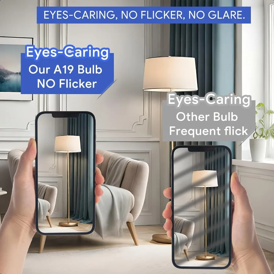 Confezione da 24 lampadine a LED A19 Luce diurna Lampadine a LED 5000K 60 Watt Equivalente Efficiente 8,5 Watt 800 Lumen E26 Base media Non dimmerabile