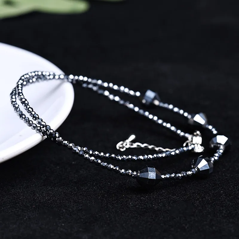 Terahertz Lantern Beads Collarbone Chain Polysilicon for Men and Women To Relieve Cervical Spine Pain