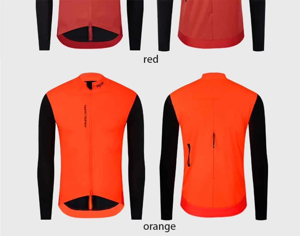 YKYWBIKE Herren Fahrradjacke Langarm Fahrradbekleidung Windjacke MTB Rennrad Jersey Winddichtes wasserdichtes Fahrradshirt – Detail 3