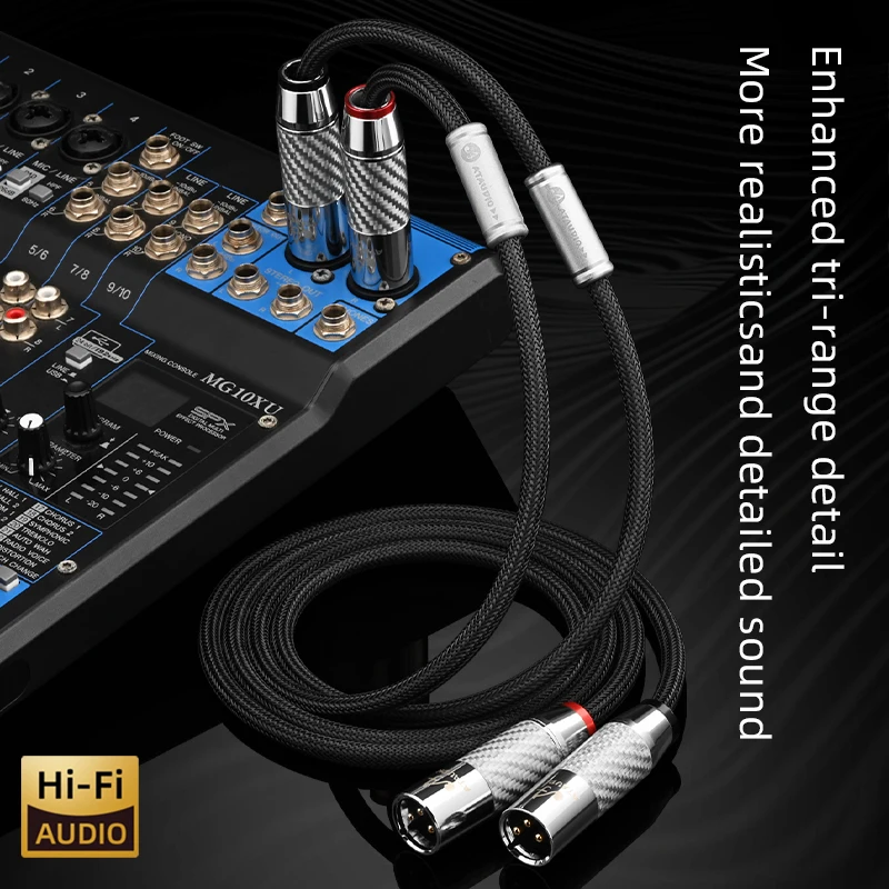 HiFi Dual XLR Audio Cable Hi-end OCC Wire for Amplifier Mixer 2XLR Male to 2XLR Female Balanced Microphone Cable