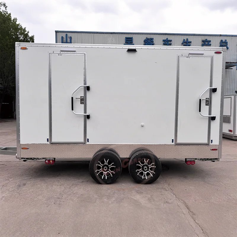 

Custom Outdoor Bathroom Toilet Trailer, China's Restroom with Shower for Remote or Emergency Violence