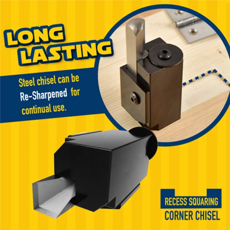 1 PCS Woodworking Right-Angle Chisel Embedded Hinge Door Lock Groove Woodworking Tools Black