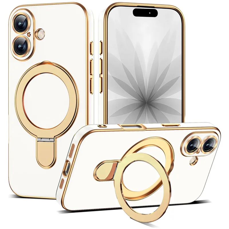 Metall-Ringständer Magnetische Hülle für Magsafe iPhone Air 17 15 14 13 12 16 Pro Max Plus 17Pro i17 Stoßfeste Mac Safe Halterung Cover