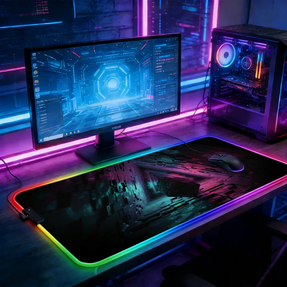

Светодиодная RGB-подсветка для мыши и клавиатуры, коврик для киберспорта ​ ​ Коврик для стола Tunnel, аксессуары для ноутбуков, коврик для мыши, игровые коврики, аниме-коврик для мыши