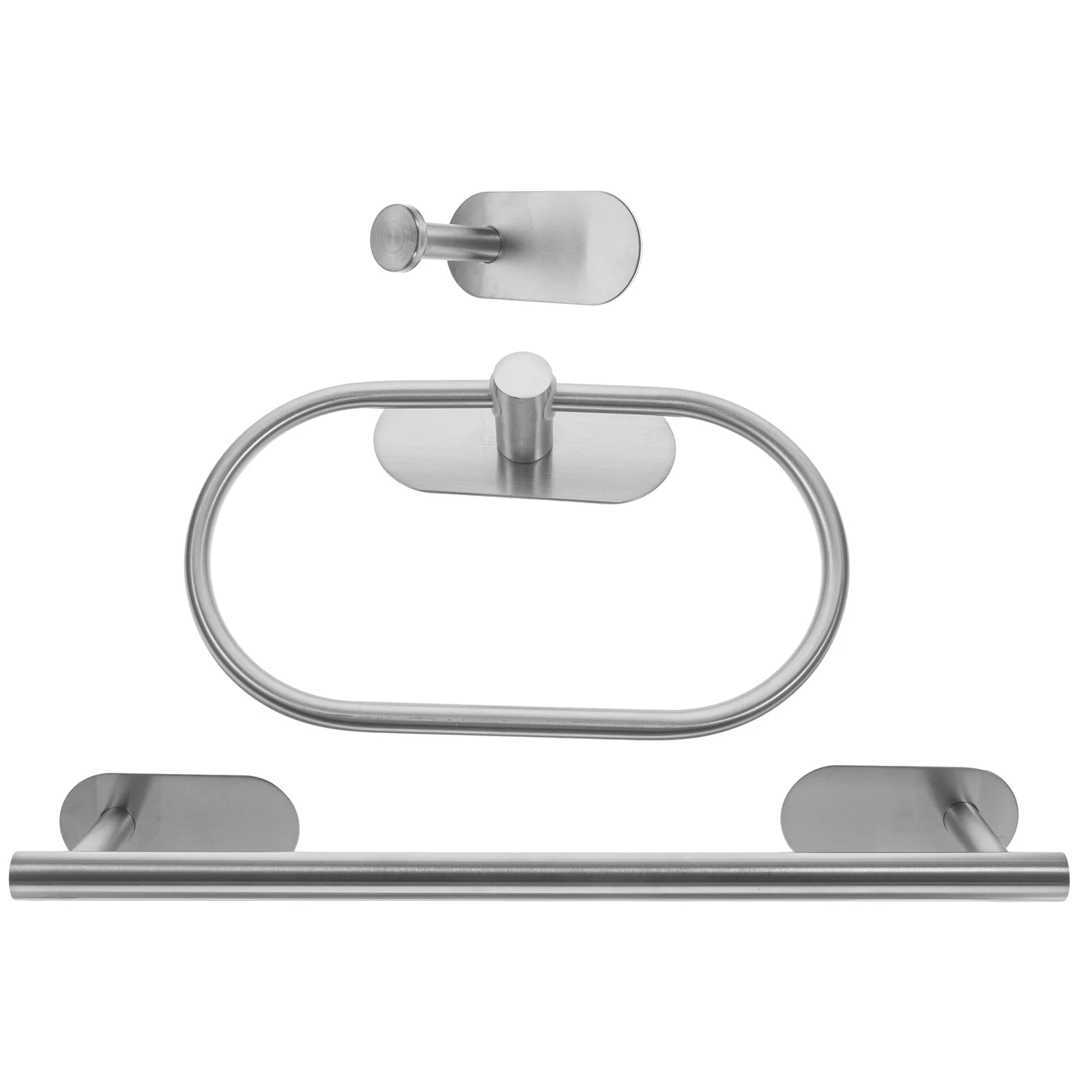 

1Set Towel Storage Set Stainless Steel Bathroom Punch Free Hanging Rack Wall Toilet Towel Holder Organizer Bar for Towels