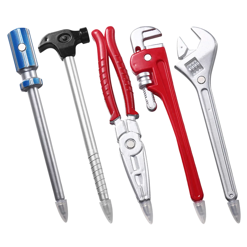 

5Pcs Ballpoint Pens Hard-Ware Tools Designed Portable Writing Pens for Students Creative School Supplies Signature Pen Set