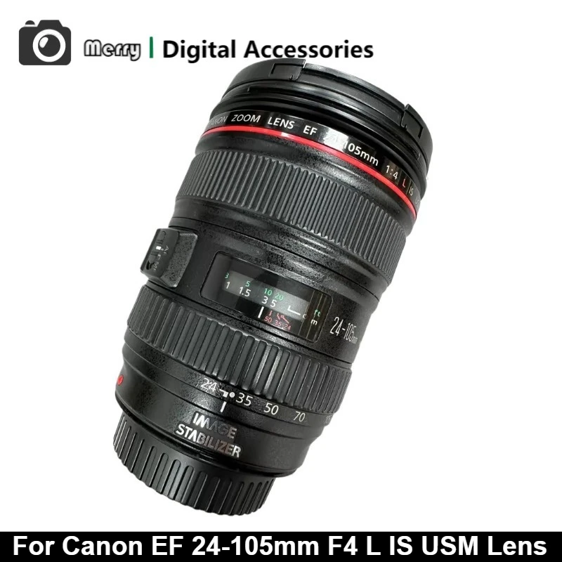 Lente EF 24-105mm f/4 L IS USM 95% Nueva y Original, Lente de Zoom Estabilizada con Círculo Rojo para Cámaras Canon EOS DSLR