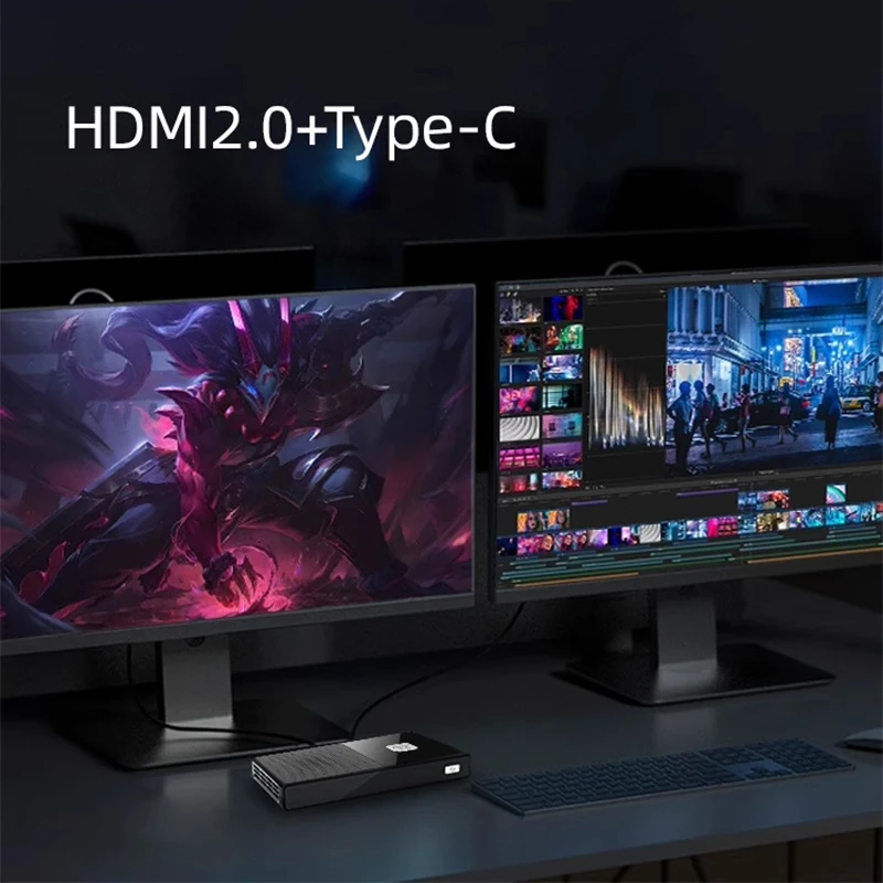 第12世代N200ミニコンピューターホスト Win11 オフィス ホーム 16G/32G LPDDR5 4800MHz ゲーム 4K ポータブル小型パソコン