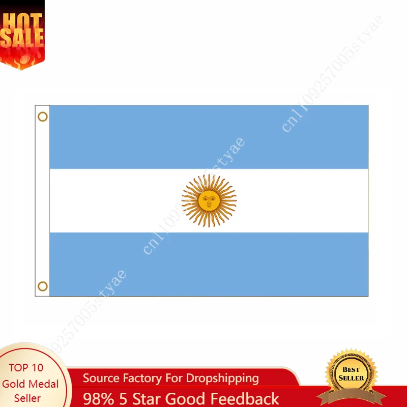 Bandiera Argentina Bandiere nazionali Argentina Decorazione da parete Cartello Banner Poster per esterni interni 90x150 cm Repubblica d'Argentina Na