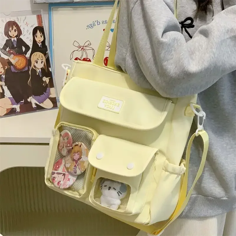 الطازجة والحلوة فتاة Ulzzang Y2K Ita حقيبة اليابانية Ins كلية نمط حقيبة كروسبودي سعة كبيرة المرأة حقيبة ألعاب التنقل اليومية #3
