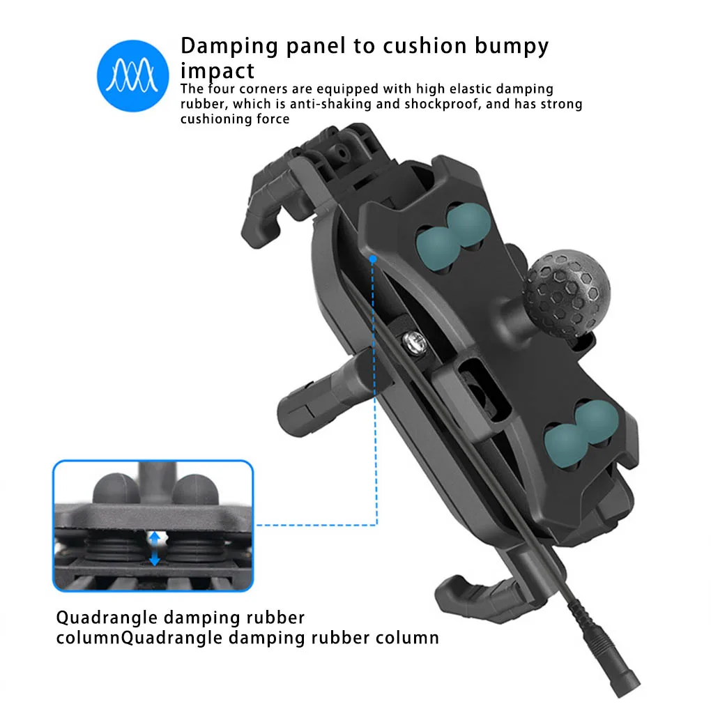 Mobile Phone Navigation Bracket Guard Against Theft Cycling Wireless Charging Intelligent Identification Chip Rotatable