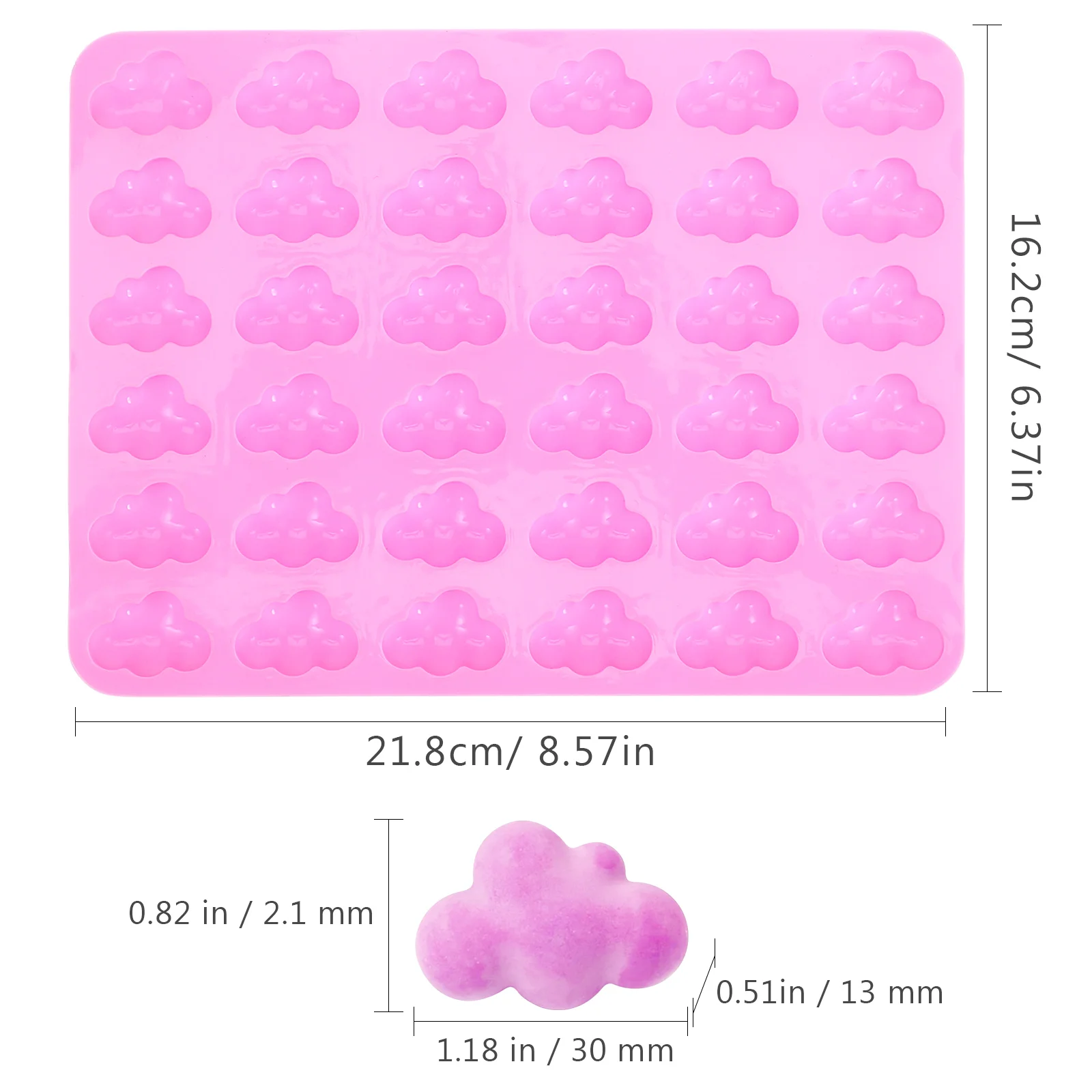 Four Cloud Silicone Mold Fruit Cakes Adorable Jelly Candy Silica Gel Supply Dubai Chocolate