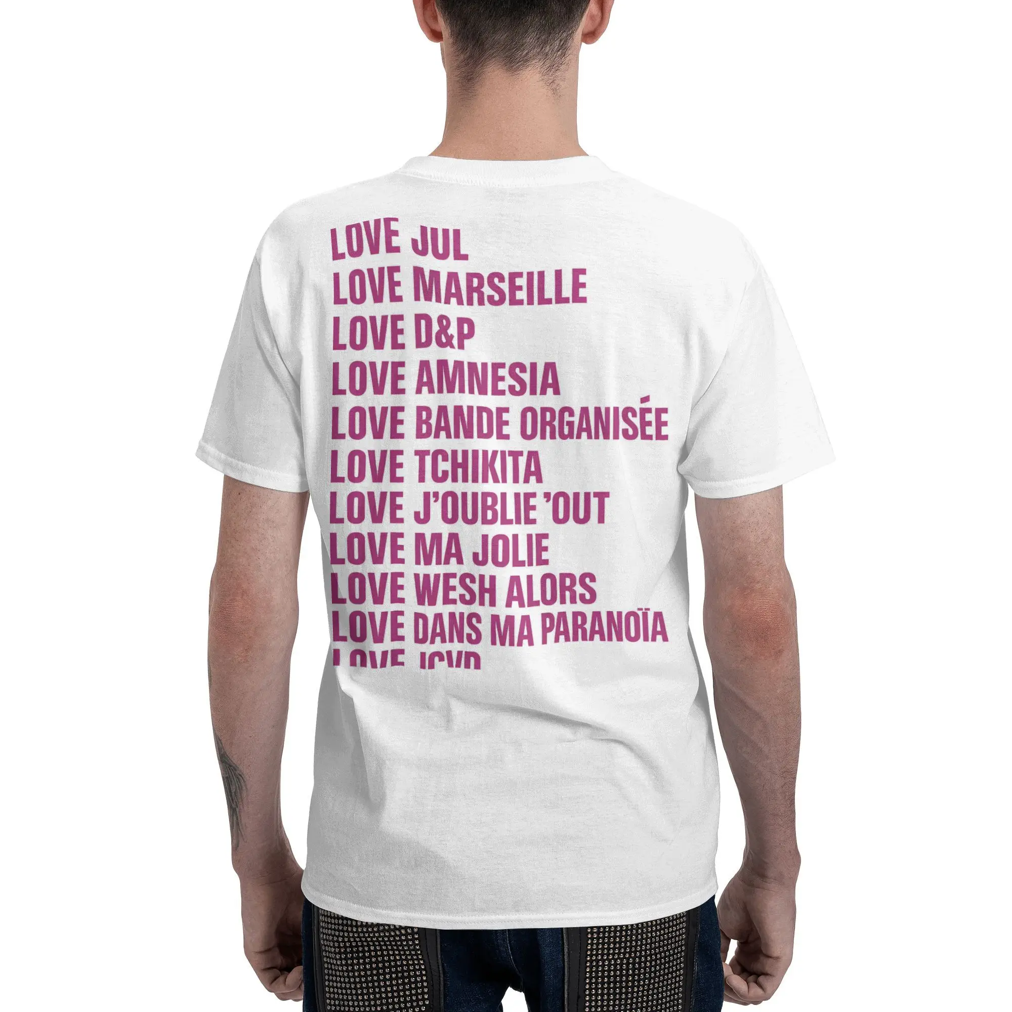 تي شيرت Love Maillot Jul للرجال تي شيرت قطني عتيق برقبة دائرية وأكمام قصيرة تي شيرت هدية فكرة الملابس