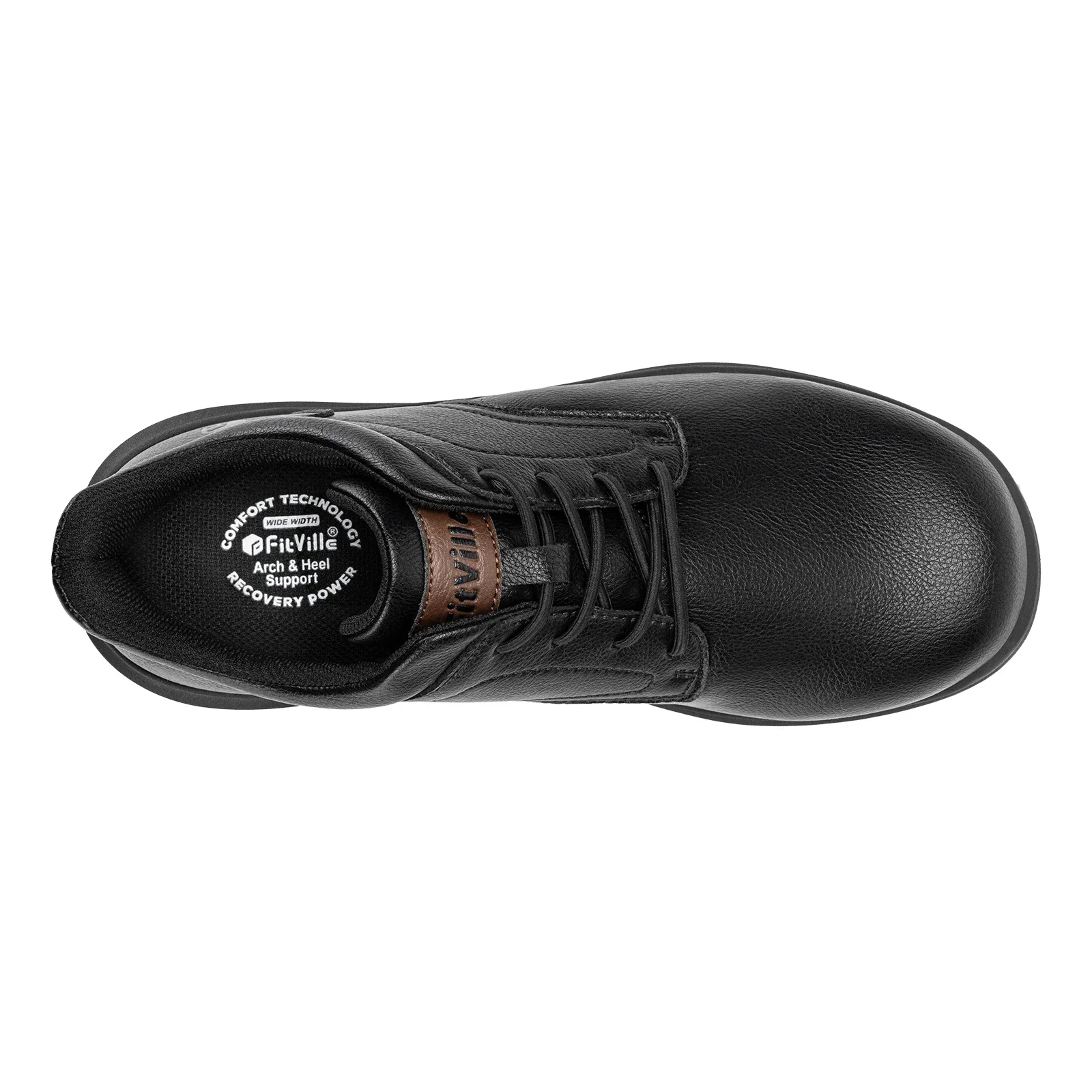 FitVille Herren-Slipper aus Leder, leichte, legere Business-Slipper mit Fußgewölbestütze für geschwollene und breite Füße – Detail 10
