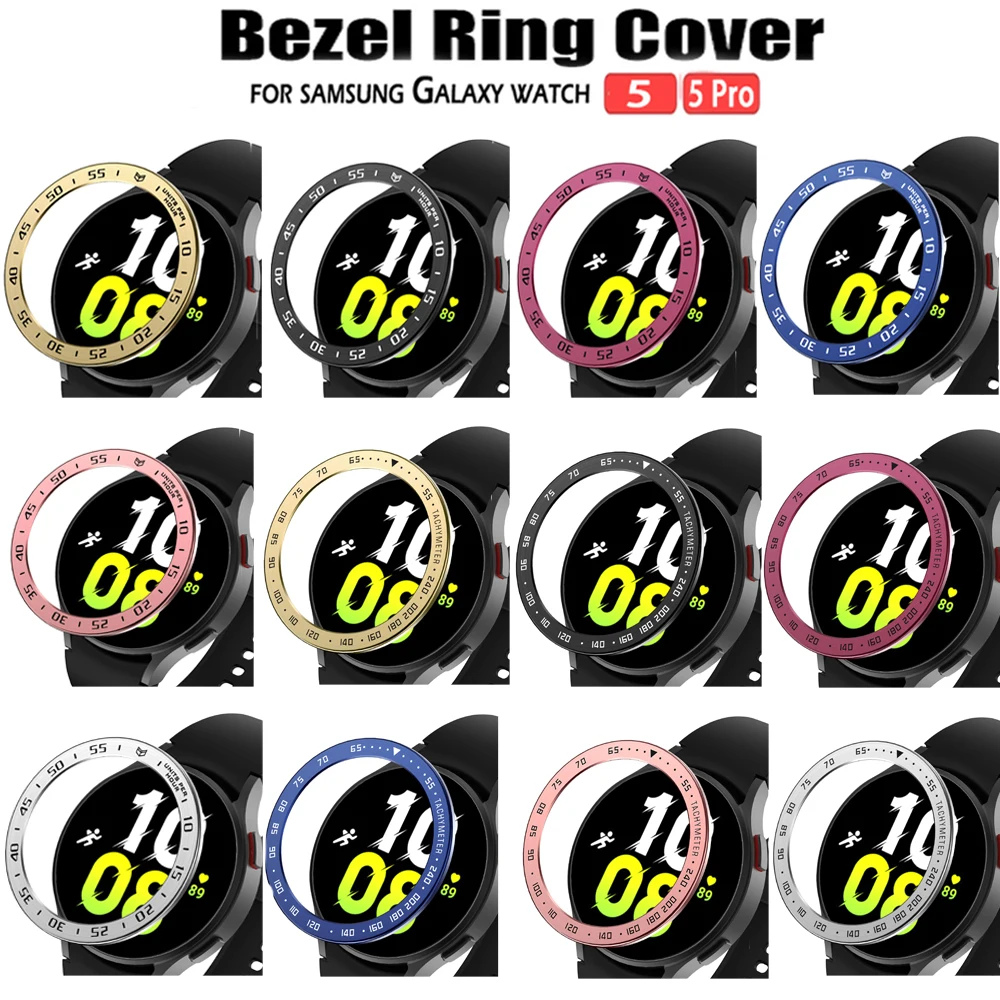 Custodia per anello con cornice per Samsung Galaxy Watch 5 Pro/ watch5 40/44mm Smartwatch Protector Bezel Ring Scale Speed Cover adesiva