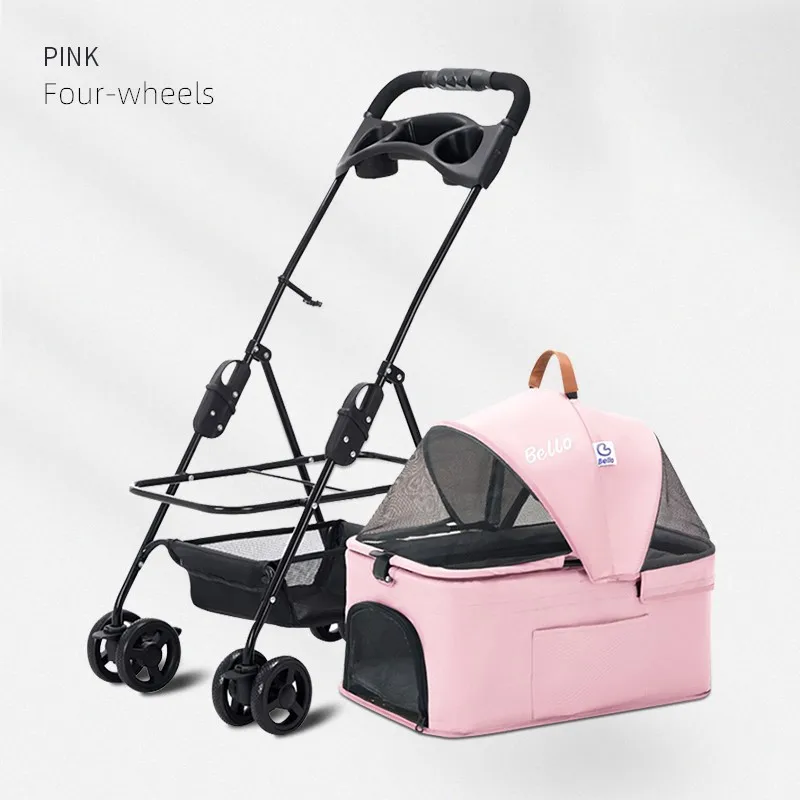 

Luxury Lightweight Fabric Pet Stroller Foldable For Cat Dog For Outdoor Travel