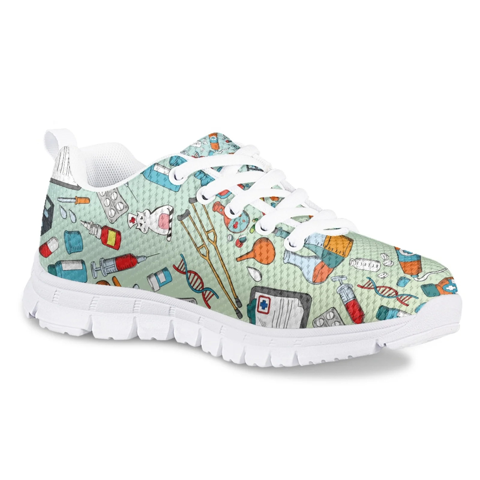 Cartoon Animal Nurse Print 2025 Summer Mesh Kids teens Sneakers Shoes For Girls Boys Sport Child Leisure Tenis Casual Shoes