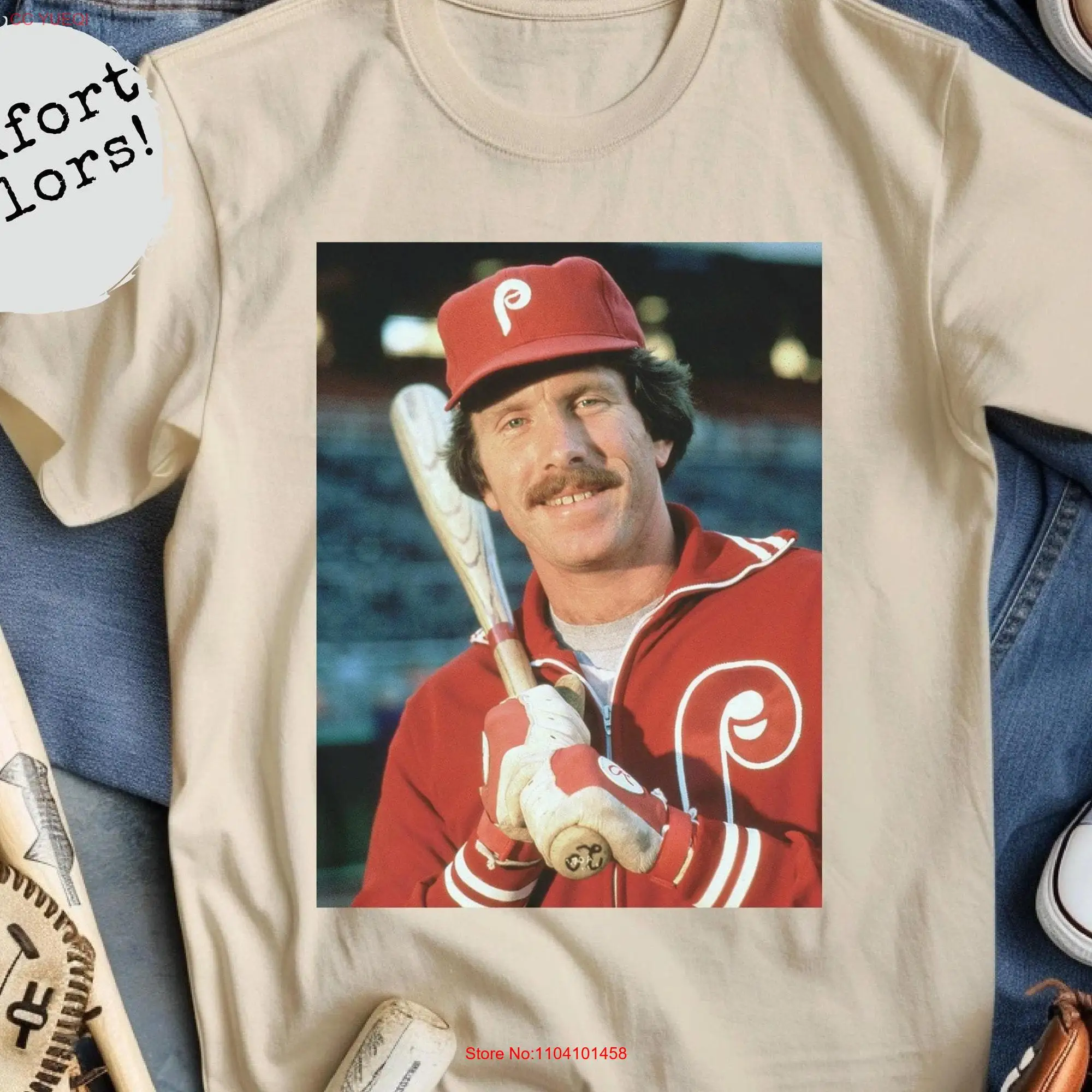 Mike Schmidt Phillies T-Shirt Philadelphia Baseball Philly Players Vintage 80er Jahre Jersey lange oder kurze Ärmel