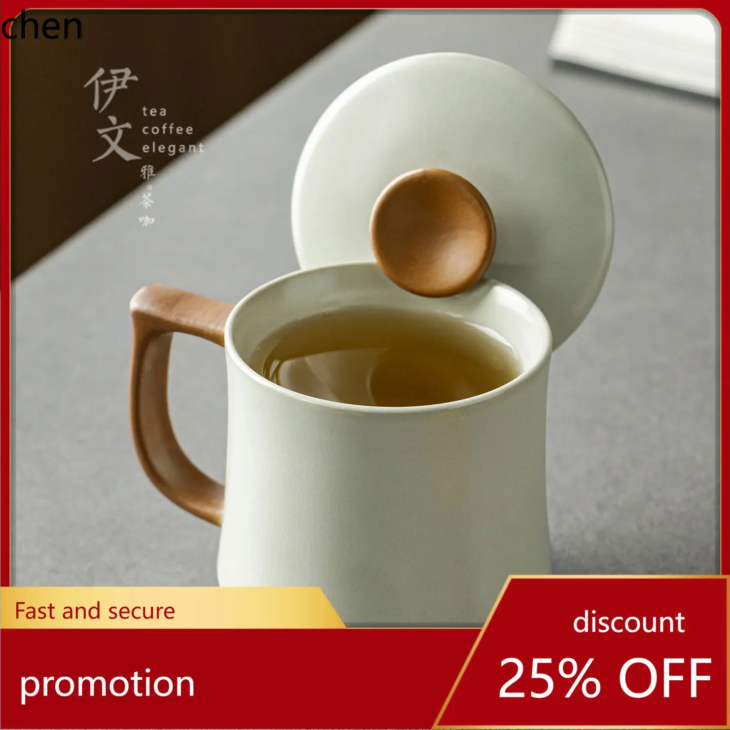 

H1 ceramic ru kiln hover mug - personalized gift box for home coffee, water, holiday, elders, and leaders