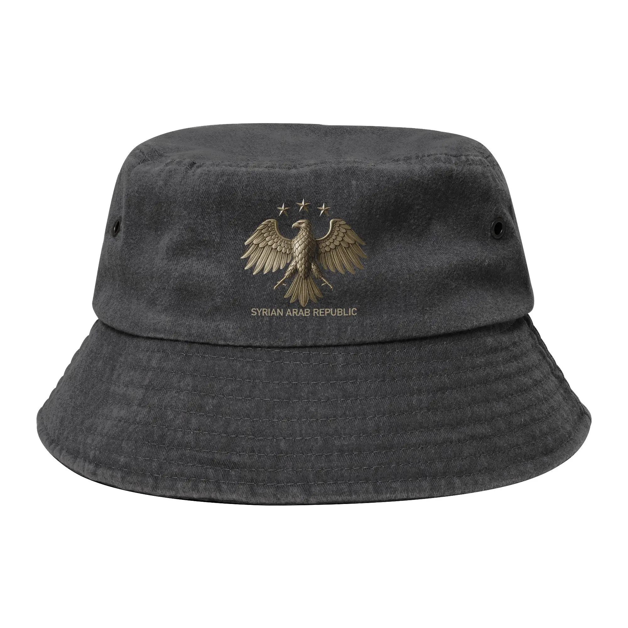 Beach Hatwear Eagle of Syria Merch Bucket Hat Women Men Distressed Denim Washed Sun Hat  Session Hats Fishing Hat Outdoor