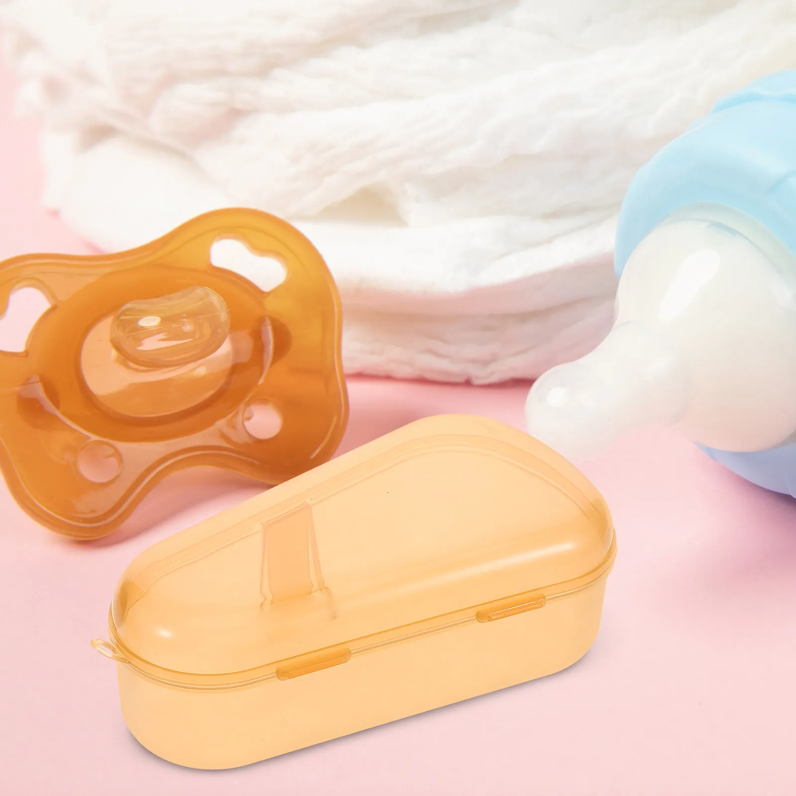 Baby Pacifier Storage Box 10 Pack Transparent Food Safe Teether Organizer Travel Case Large Capacity