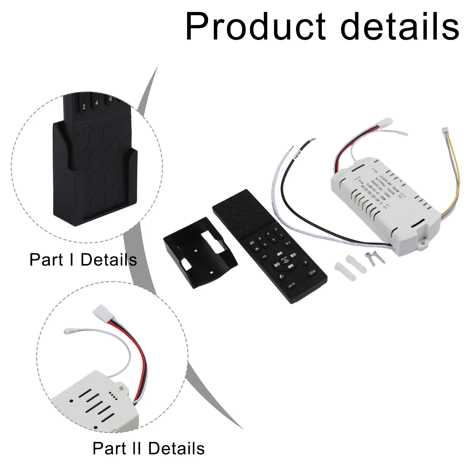 Bedroom Relaxation Inverter Controller Ceiling Fan Remote Backup Remote Control Easy Pairing Process Receiver Power 20-40W