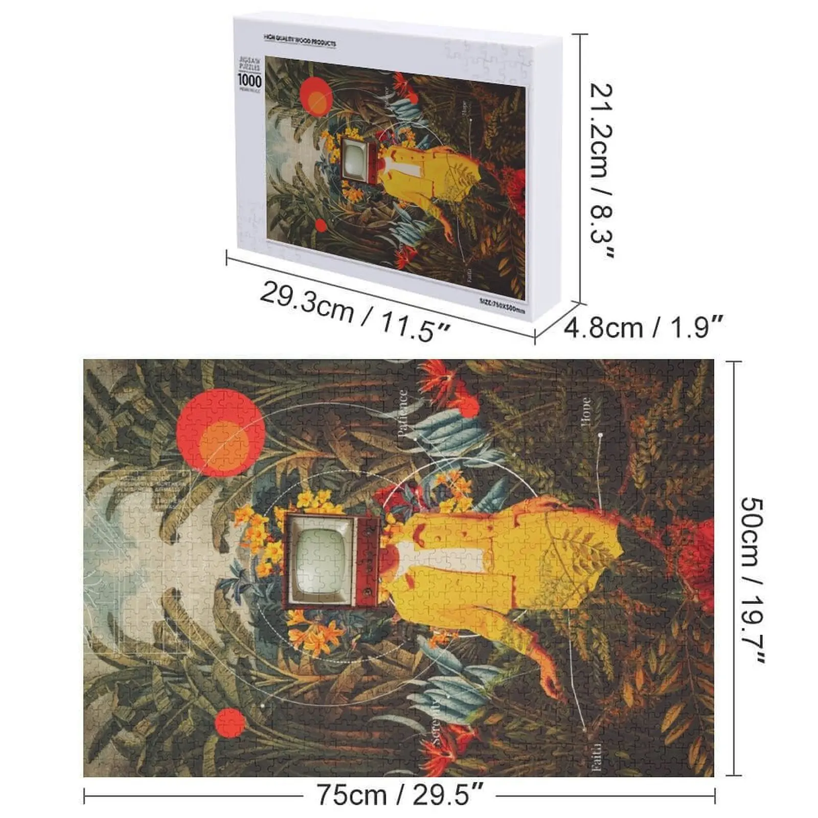 لقد جاءت من أحجية الصور المقطوعة البرية، صناديق خشبية، ألغاز خشبية للكبار