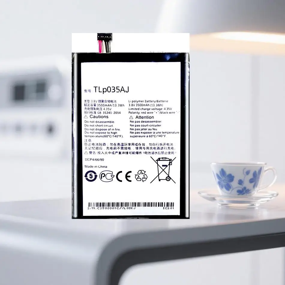 

Легкий аккумулятор для мобильного телефона TLP035AJ емкостью 3500 мАч для Alcatel One Touch M823 N1 Max