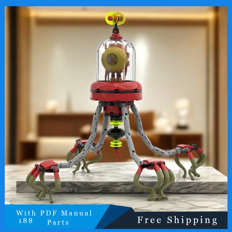 188 PCS MOC Alien Invaders Modular Building Blocks Model Educational DIY Assembly Display Toys For Kids Christmas Birthday Gifts