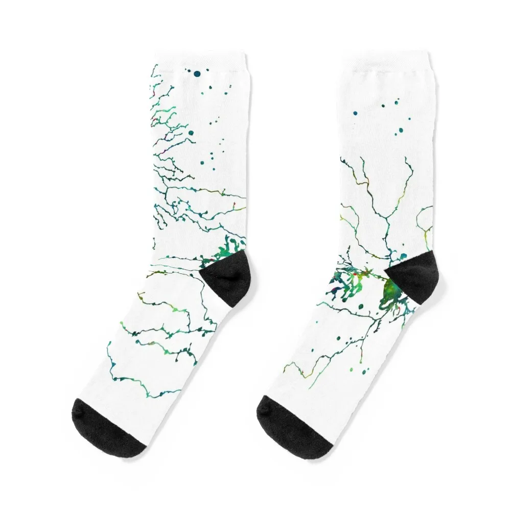 Starburst Amacrine Cells and Bipolar Cells, Retina Anatomy Socks Sports Rugby essential Heating sock Socks For Girls Men's