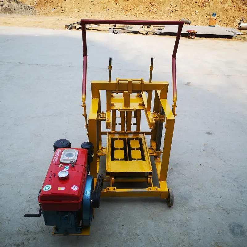 2022 New Brick Block Maker Making Machine Small Mobile Portable Manual Hollow Cement Fly Ash Block Bricks Making Machinery