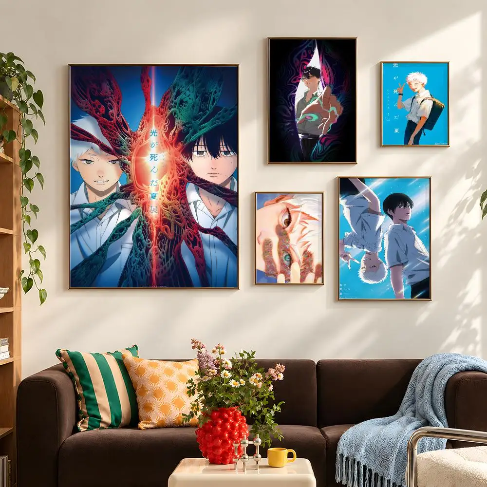 Anime The Summer Hikaru Died Horror Poster Self Adhesive PP Wall Art HD Gaming Room Bedroom Living Room Decor Apartment Gift